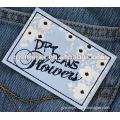 Custom low price fahsional jeans leather label patches